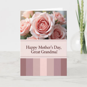 Striped Rose Petal Card