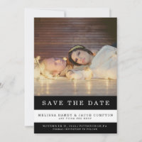 Striped Save the Date Announcement