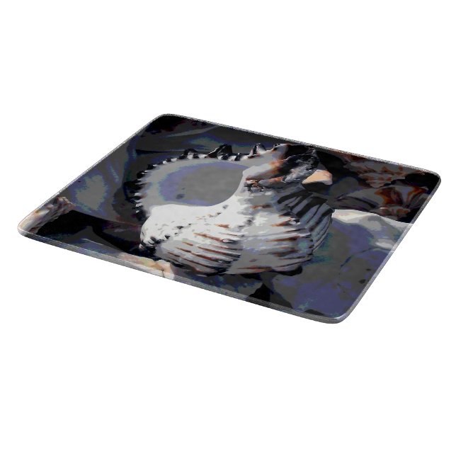 Striped Sea Shell Cutting Board (Corner)