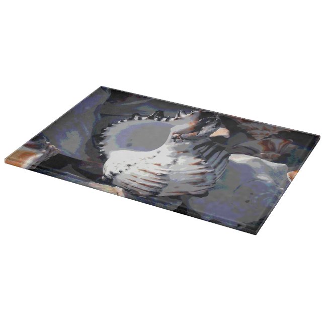 Striped Sea Shell Cutting Board (Corner)