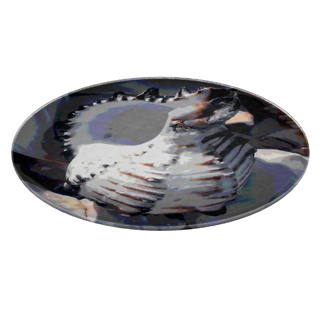 Striped Sea Shell Cutting Board (Corner)