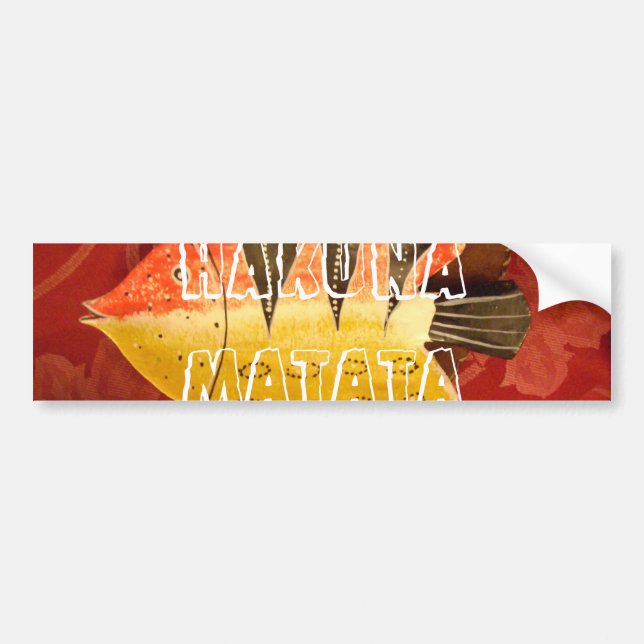 Striped Sensation Tiger Barb Fish Art Print Bumper Sticker (Front)