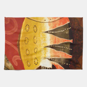 Striped Sensation Tiger Barb Fish Art Print Kitchen Towel