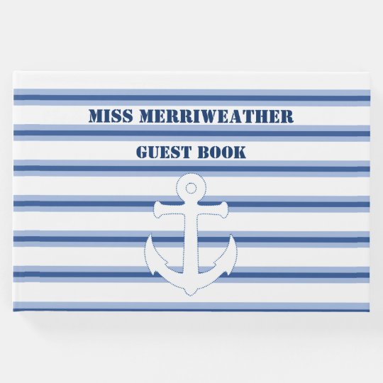 Striped Ships Anchor Guest Book
