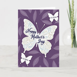 Striped Sister Butterfly Day Card