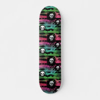 Striped Skull Urban Punk Graffiti Pattern