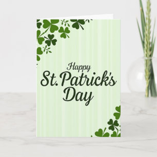 Striped St Patricks Day Card