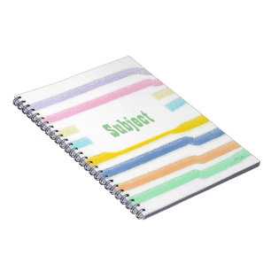 Striped Subject Notebook