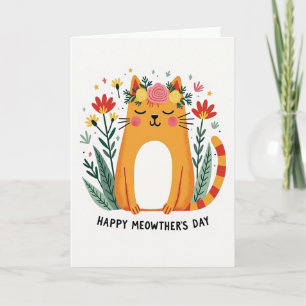 Striped Tail Cat Celebration Card