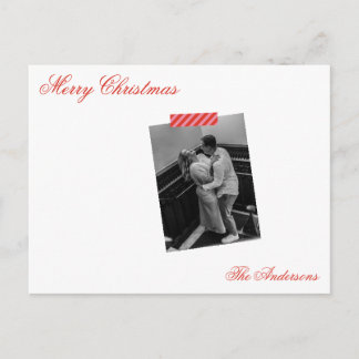 Striped Tape Holiday Postcard