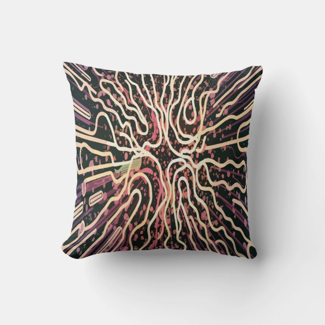 Striped texture throw pillow (Front)