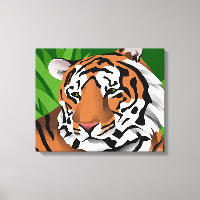 Striped Tiger Canvas Print (Front)