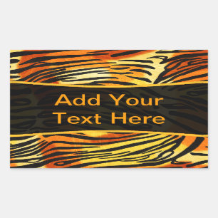 Striped Tiger Fur Print Pattern Personalized Sticker