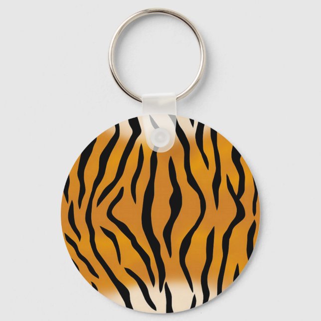 Striped Tiger Pattern Keychain (Front)