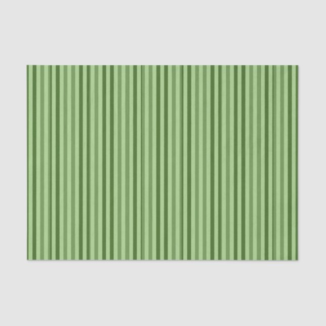 Striped Tissue Paper: Green Stripes Tissue Paper (Front)