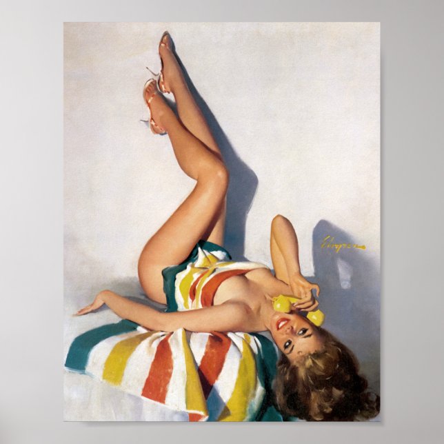 Striped Towel Pin Up Poster (Front)