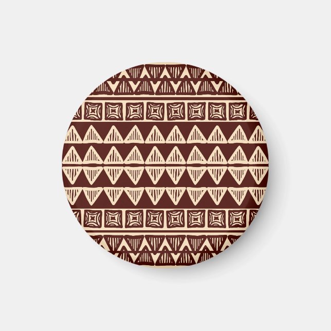 Striped Tribal: Ornamental Artwork. Magnet (Front)