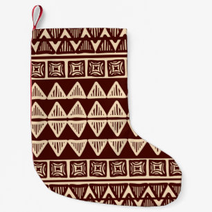 Striped Tribal: Ornamental Artwork. Small Christmas Stocking