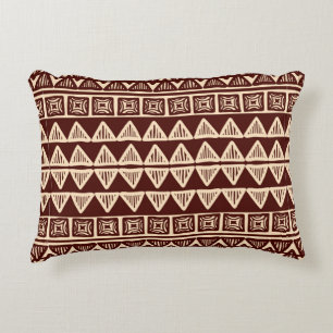 Striped tribal ornamental pattern accent pillow