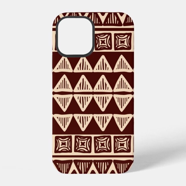 Striped tribal ornamental pattern iPhone case (Back)