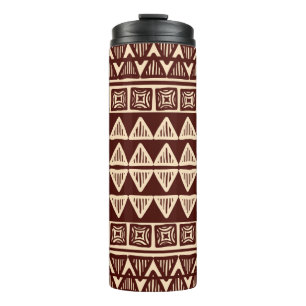 Striped tribal ornamental pattern thermal tumbler