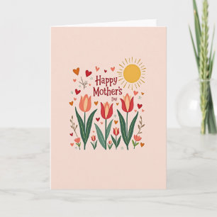 Striped Tulip Mothers Day Card