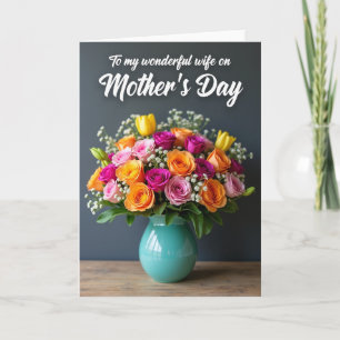 Striped Vibrant Blossom Message Card