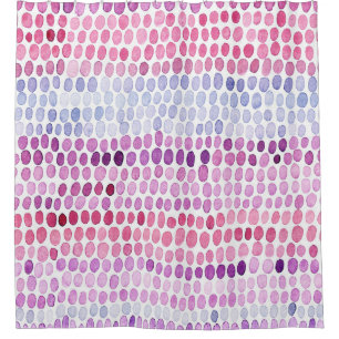 Striped Watercolor: Pink Grey Polka