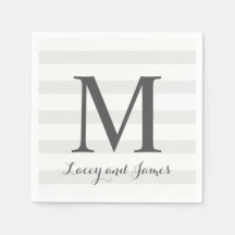 Striped Wedding Napkin