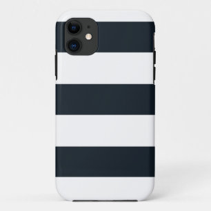 Striped (White & Black) iPhone 11 Case