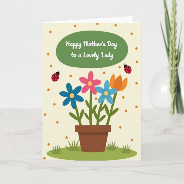 Striped Winged Insects Happy Card (Front)