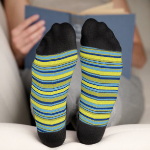 Striped With Textured Design Crew Socks