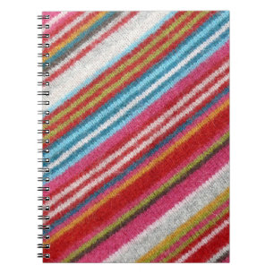 Striped woollen fabric: cozy, stylish notebook