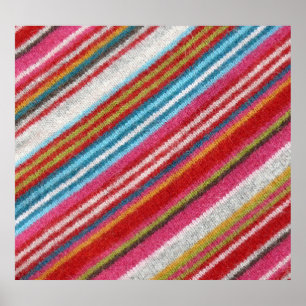 Striped woollen fabric: cozy, stylish poster