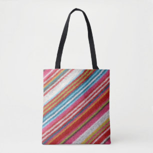 Striped woollen fabric: cozy, stylish tote bag