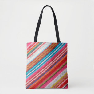 Striped woollen fabric. More fabrics in my port. Tote Bag