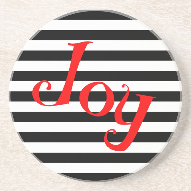 Striped Xmas Coaster (Front)