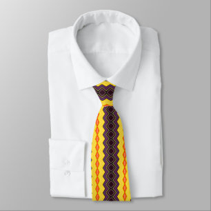 Striped Zigzag Pattern Tie