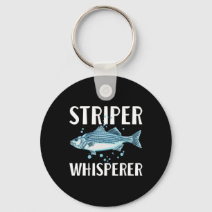 Striper Whisperer Fisherman Fishkeeper Fish Lover Keychain