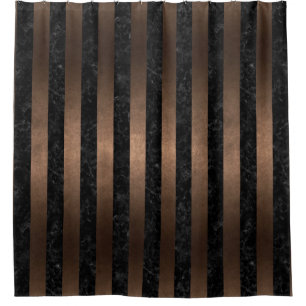 STRIPES1 BLACK MARBLE & BRONZE METAL