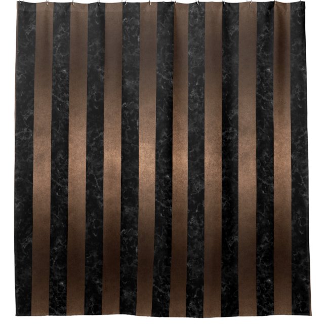 STRIPES1 BLACK MARBLE & BRONZE METAL (Front)