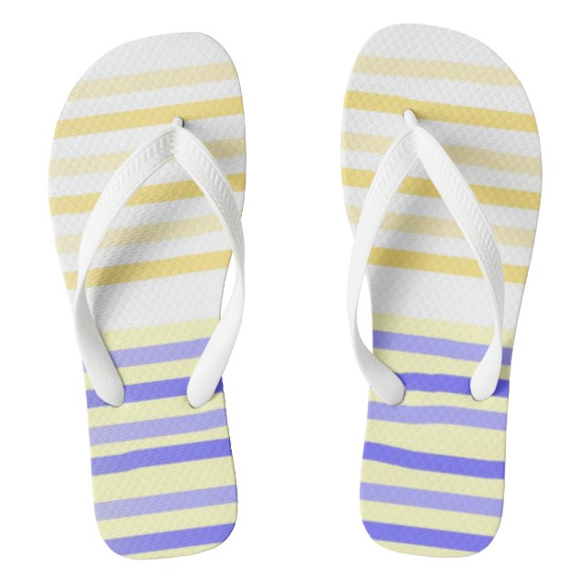 stripes abstract art flip flops (Footbed)