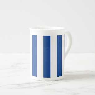 STRIPES adjustable Blue Bone China Mug