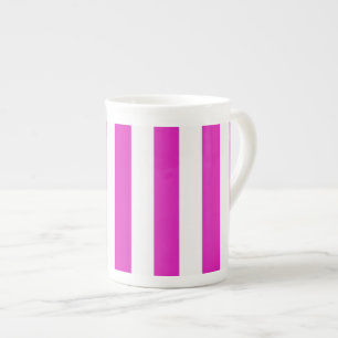 STRIPES adjustable Pink Bone China Mug