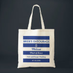 Stripes and Anchor Nautical Bride's Entourage Bag<br><div class="desc">This modern bag is ideal for a destination wedding, or a wedding with a beach or summer theme. It features horizontal stripes in two colours with an anchor in one of the stripes. This bag makes a perfect gift for a Maid of Honour, Bridesmaids, Mother of the Bride or any...</div>