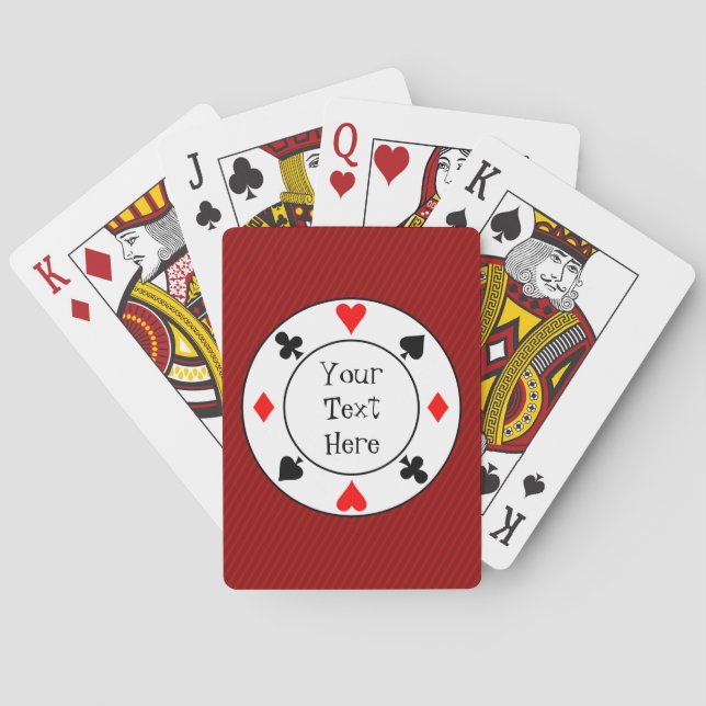Stripes and Chip Playing Cards (Back)