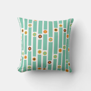 Stripes and Circles Throw Pillow