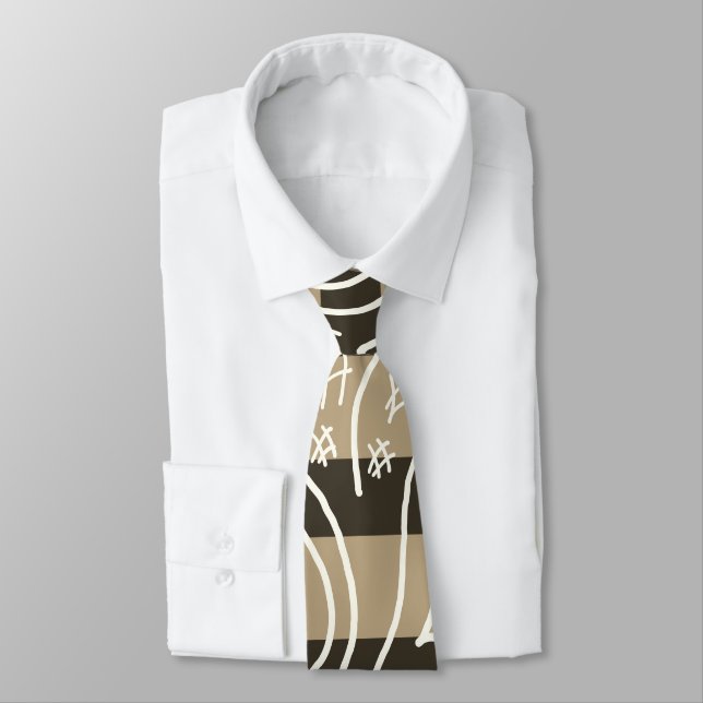 Stripes and Doodles Tie (Tied)