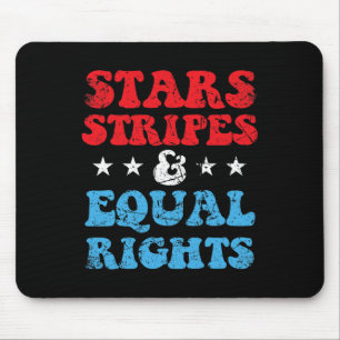 Stripes And Equal Rights 4th July Patriotic Womens Mouse Pad