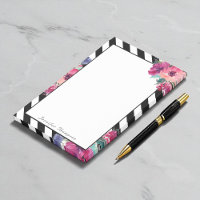 Stripes and Floral Pattern with Your Name